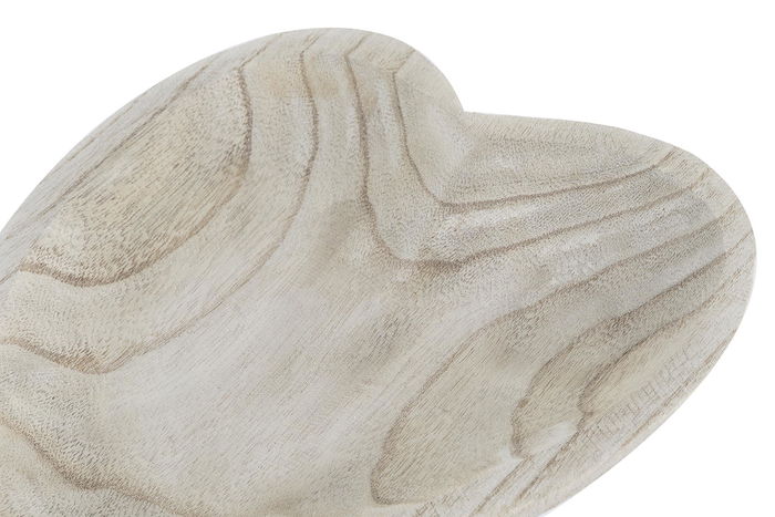 DKD Home Decor Centro de Mesa Tropical Marron Claro Corazon 24 x 4 x 35 cm