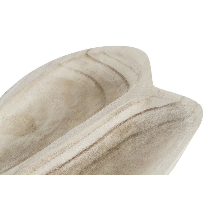 DKD Home Decor Centro de Mesa Paulownia Doble Natural Marrón Claro