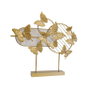 DKD Home Decor Decoración de Metal Mariposas Dorado