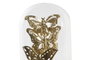 DKD Home Decor Decoración de Cristal y Metal con Mariposas, Dorado y Negro