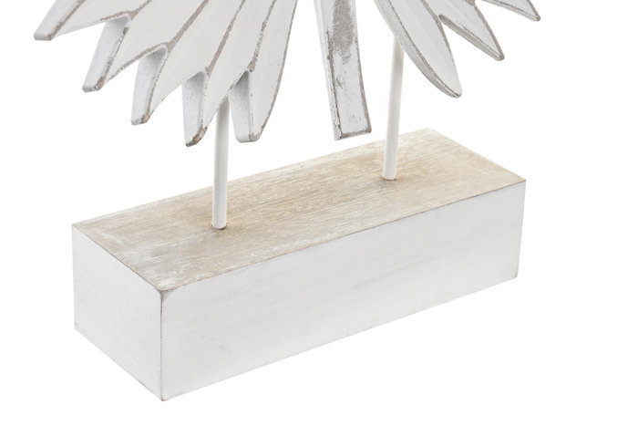 DKD Home Decor Decoración de Hoja en MDF y Metal con Acabado Desgastado