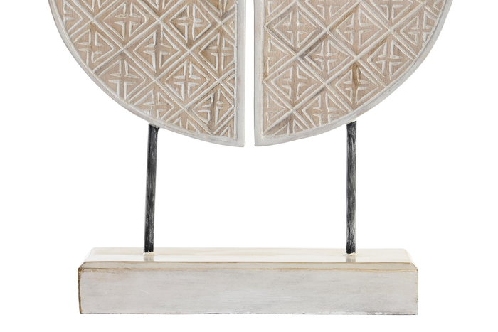 DKD Home Decor Decoración Albasia Hierro 41x12x56,5 Círculo Blanco