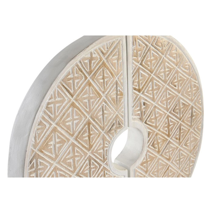 DKD Home Decor Decoración Albasia Hierro 41x12x56,5 Círculo Blanco