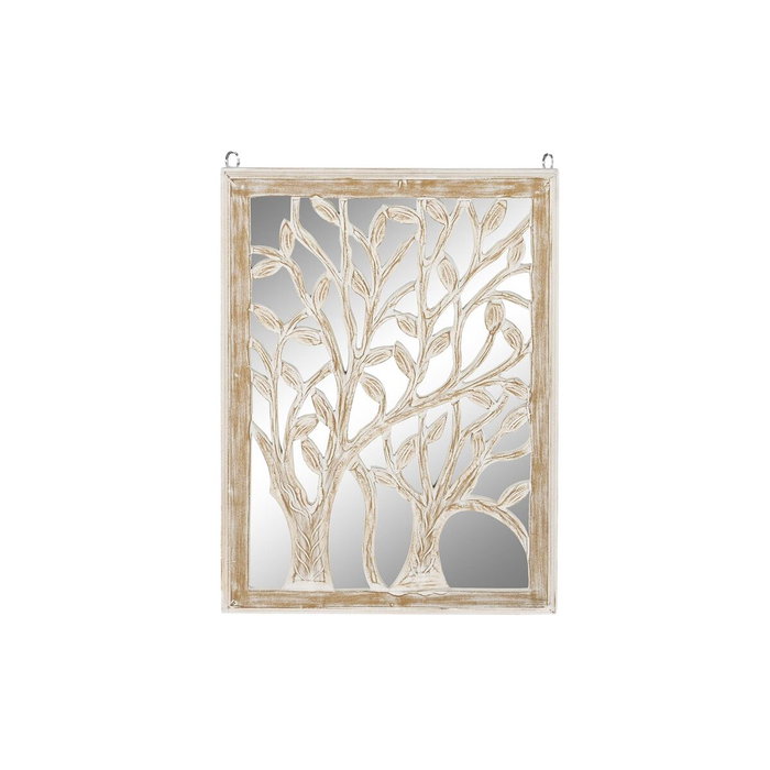 DKD Home Decor Decoración de Pared Árbol Decapé MDF y Espejo Blanco