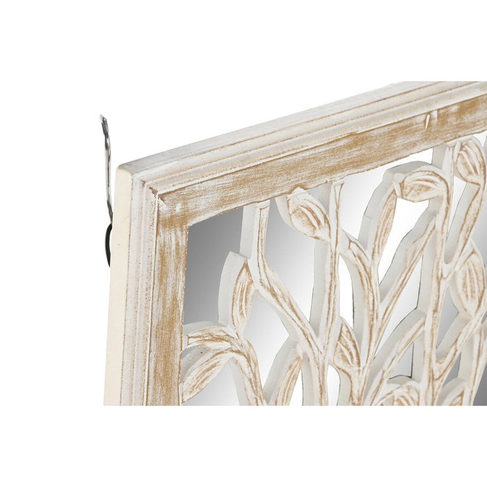 DKD Home Decor Decoración de Pared Árbol Decapé MDF y Espejo Blanco