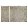 DKD Home Decor Set de 3 Decoraciones de Pared en Resina Beige 178x112x4 cm