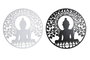 DKD Home Decor Decoración de Pared Metal Buda Surtido de 2 Unidades