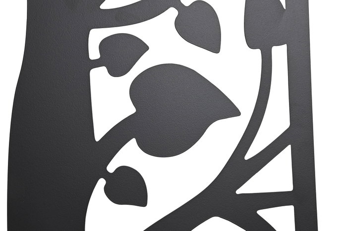 DKD Home Decor Set de 2 Decoraciones de Pared de Metal Árbol Negro 70x90 cm