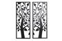 DKD Home Decor Set de 2 Decoraciones de Pared de Metal Árbol Negro 70x90 cm