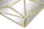 DKD Home Decor Decoración de Pared Corazón en Resina y Cristal Dorado