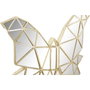 DKD Home Decor Decoración de Pared Mariposa Dorada Resina Cristal 4 x 28.5 x 29.5 cm