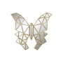 DKD Home Decor Decoración de Pared Mariposa Dorada Resina Cristal 4 x 28.5 x 29.5 cm