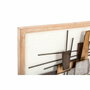 DKD Home Decor Decoración de Pared Abstra de Abedul y Metal, 120x40x5,5 cm, 2 Piezas
