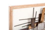 DKD Home Decor Decoración de Pared Abstra de Abedul y Metal, 120x40x5,5 cm, 2 Piezas