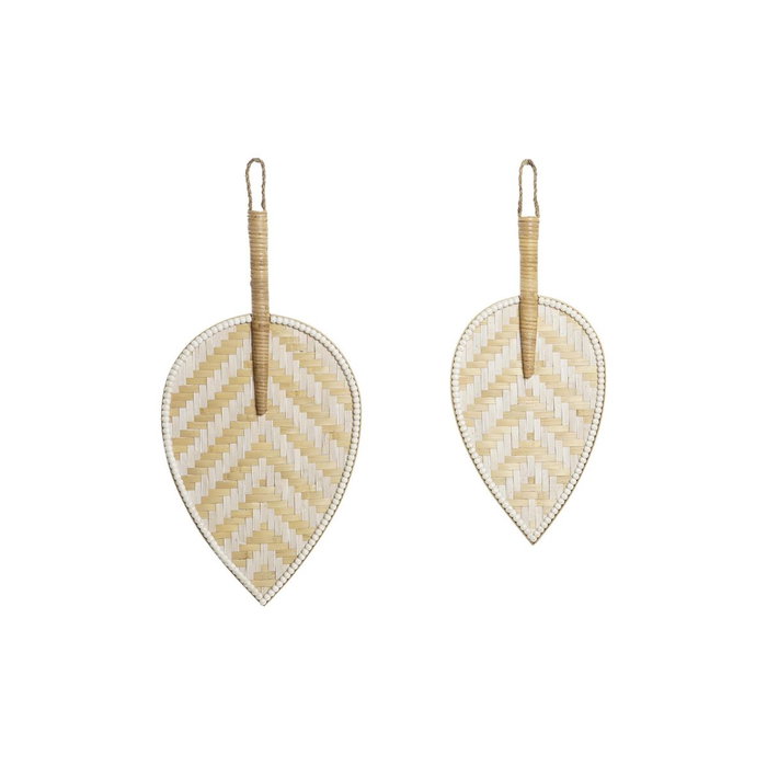 DKD Home Decor Set de 2 Decoraciones de Pared de Bambú Diseño Abanico DKD Home Decor Set de 2 Decoraciones de Pared de Bambú Diseño Abanico