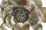 DKD Home Decor Adorno Decorativo de Pared con Forma de Flor en Resina Dorada Estilo Chic, 5.5 x 19.5 x 19.5 cm