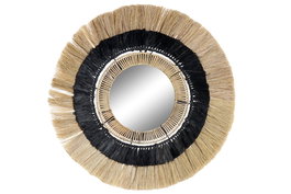 DKD Home Decor Espejo Colonial Natural Negro 7 x 55 x 55 cm