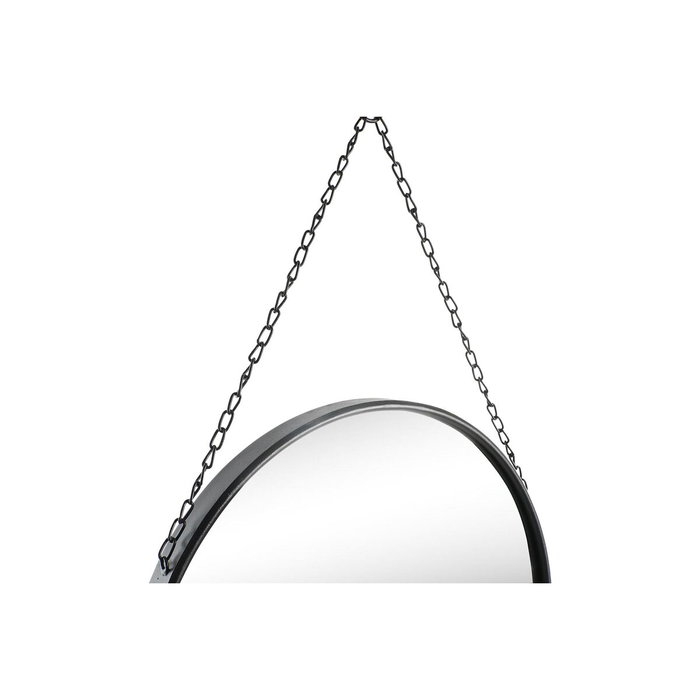DKD Home Decor Espejo de Metal y Fibra con Flecos Natural