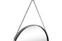 DKD Home Decor Espejo de Metal y Fibra con Flecos Natural