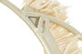 DKD Home Decor Espejo de Metal y Fibra con Flecos Dorado 89x40 cm