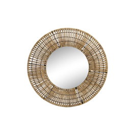 DKD Home Decor Espejo Marron Ratán 60 x 60 x 6 cm