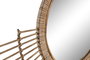 DKD Home Decor Espejo Urban Marron Ratan y Espejo 2 x 68 x 68 cm