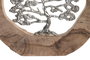 DKD Home Decor Decoración Árbol Tallado en Mango y Aluminio