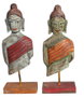 DKD Home Decor Figuras de Buda en Mango y Hierro, Surtido de 2 Unidades, Verde y Azul