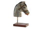 DKD Home Decor Figura de Caballo en Madera de Mango y Hierro con Acabado Envejecido
