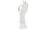 DKD Home Decor Figura Decorativa de Gres Blanco con Detalles de Mano 7 x 25 x 7 cm (3 Unidades)