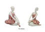 DKD Home Decor Figura de Bailarina en Resina, Surtido de 2 Unidades, Rosa y Blanco