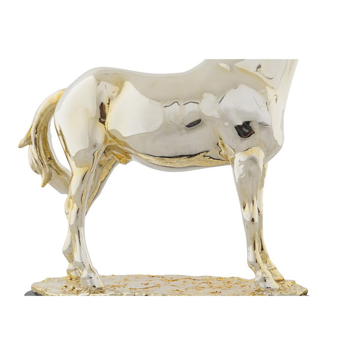 DKD Home Decor Figura de Caballo Metalizado Dorado en Resina