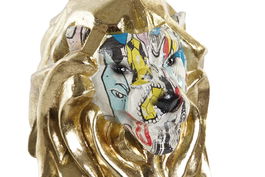 DKD Home Decor Figura León Dorado Multicolor Resina 21 x 27 x 15 cm