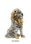 DKD Home Decor Figura de León Dorado en Resina
