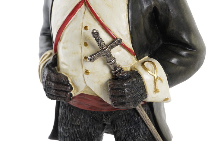 DKD Home Decor Figura de Resina Gorila Napoleón Negro