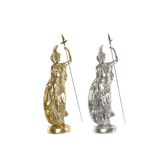 DKD Home Decor Figura del Dios Marte de Resina, Pack de 2 Unidades Surtidas