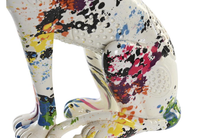 DKD Home Decor Figura de Leopardo Multicolor en Resina