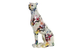 DKD Home Decor Figura de Leopardo Multicolor en Resina