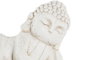 DKD Home Decor Figura de Buda con elefante en magnesio envejecido Blanco
