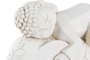 DKD Home Decor Figura de Buda con Elefante Envejecido Blanco