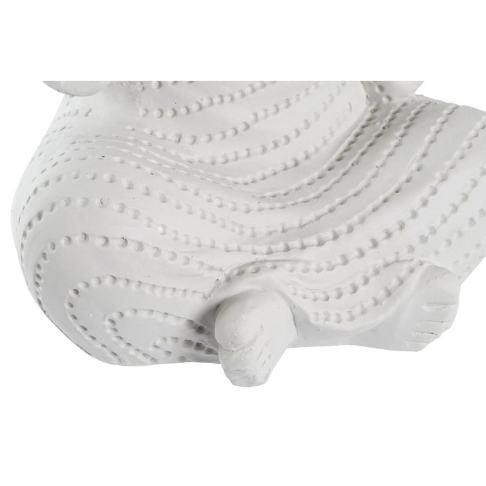 DKD Home Decor Figura Magnesia Monje Surtido de 2 Unidades Blanco