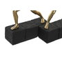 DKD Home Decor Figura de Resina Gimnastas, Set de 2, Dorado y Negro