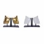 DKD Home Decor Set de 2 Sujetalibros de Resina Dorado y Blanco