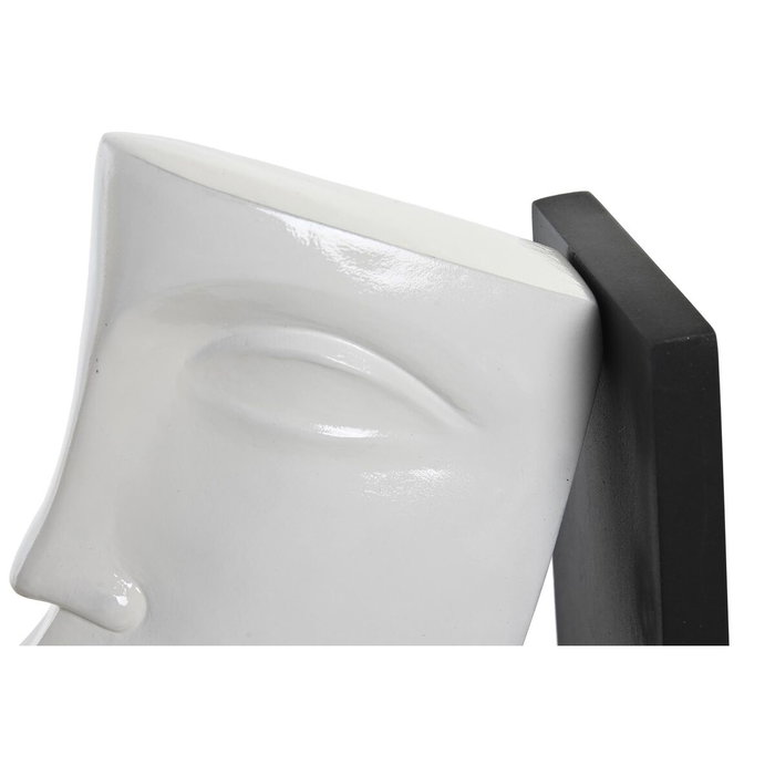 DKD Home Decor Set de 2 Sujetalibros de Resina Dorado y Blanco