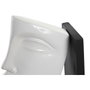 DKD Home Decor Set de 2 Sujetalibros de Resina Dorado y Blanco
