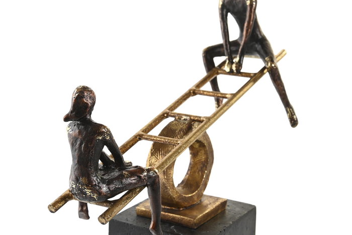 DKD Home Decor Figura Negro Dorado 9 x 27.5 x 27 cm