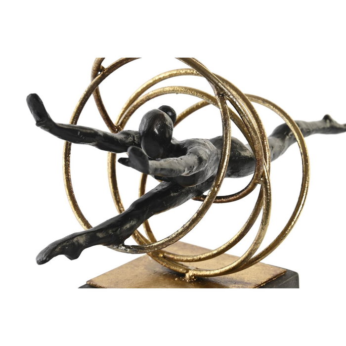 DKD Home Decor Figura de Gimnasta en Resina y Metal, Negro y Dorado DKD Home Decor Figura de Gimnasta en Resina y Metal, Negro y Dorado