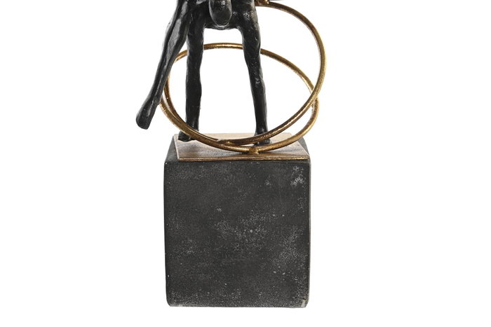 DKD Home Decor Figura de Gimnasta en Resina y Metal Negro y Dorado DKD Home Decor Figura de Gimnasta en Resina y Metal Negro y Dorado