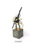 DKD Home Decor Figura de Gimnasta en Resina y Metal Negro y Dorado