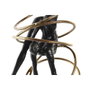 DKD Home Decor Figura de Gimnasta en Resina y Metal Negro y Dorado